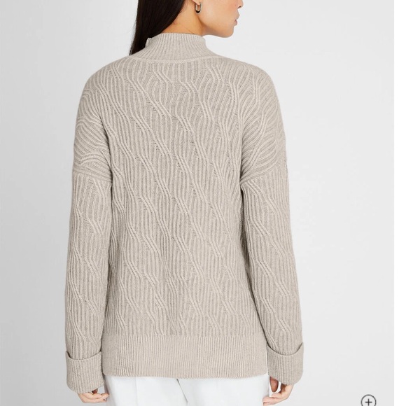 Club Monaco Cashmere Silk Cable Turtleneck Sweater XXS - Picture 5 of 7